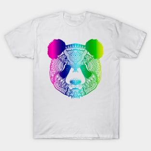 Hippie Yoga Shirts for Women - Mandala Panda Art Design T-Shirt T-Shirt